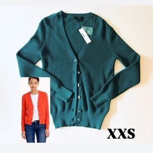 J Crew Ribbed Cotton Cardigan Women’s Size XXS